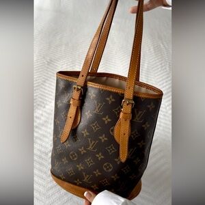 Louis Vuitton Petite PM Monogram Bucket Bag